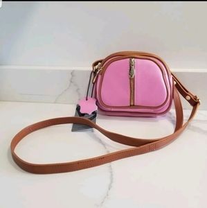 NWT! Valentina Genuine Pink Italian Leather Crossbody/Shoulder Bag 💕